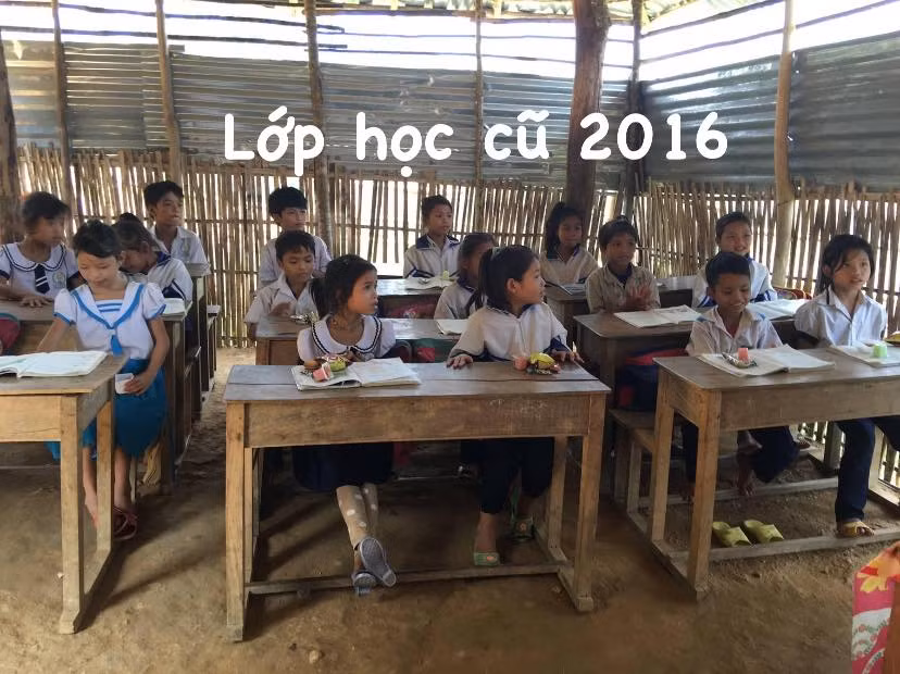 Điểm trường Trà Cương (Quảng Ngãi) năm 2016, trước thời điểm CLB Bạn thương nhau triển khai xây dựng.