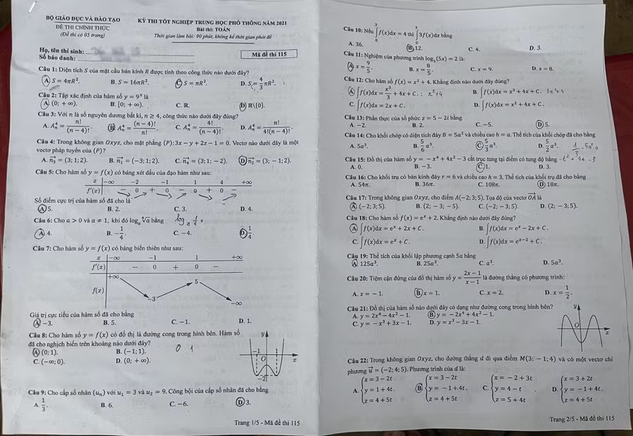Giáo viên nhận xét đề thi môn Toán tốt nghiệp THPT 2021 ảnh 1