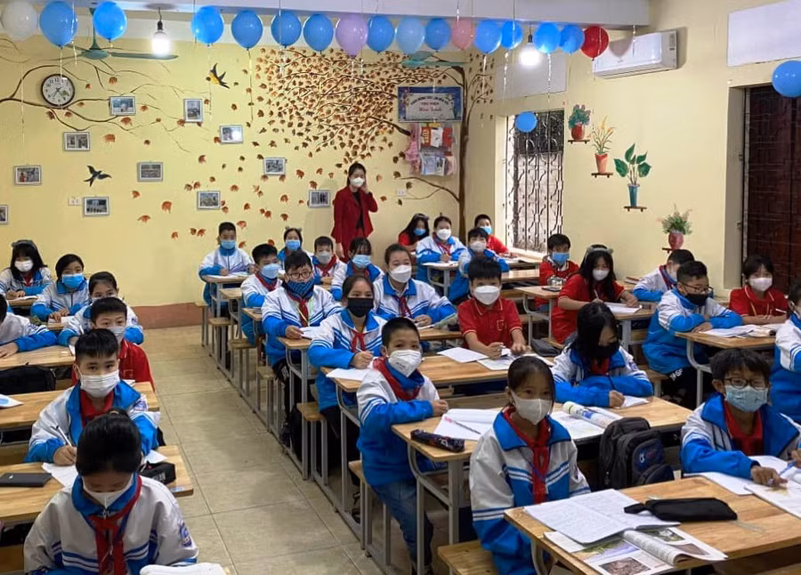 Một giờ học tại Trường THCS Sa Đéc