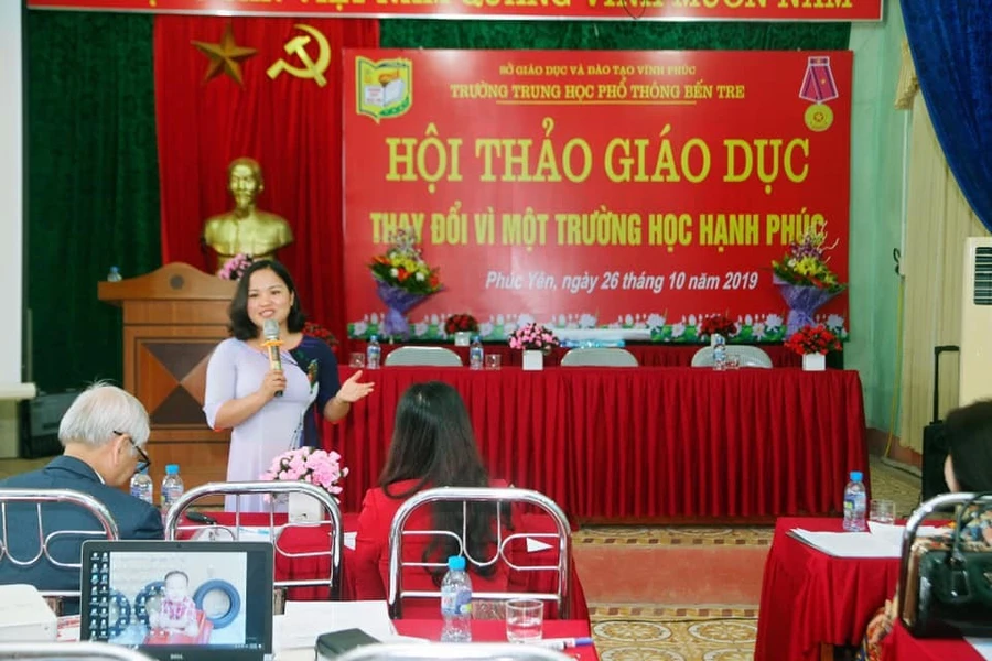 Hội thảo có chủ đề "Thay đổi vì một trường học hạnh phúc" được tổ chức tại Trường THPT Bến Tre