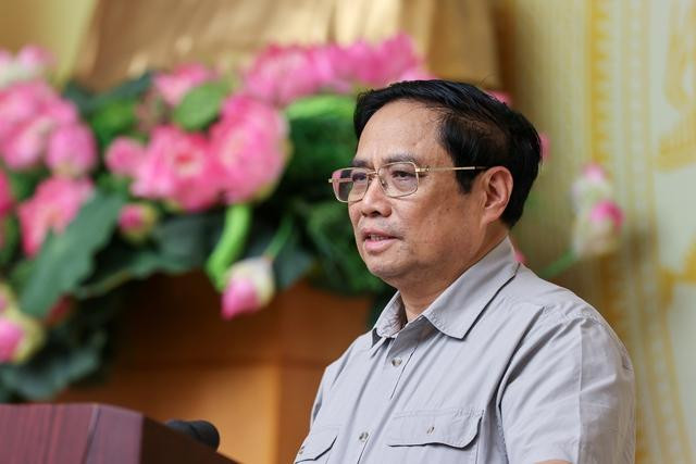 Thủ tướng Phạm Minh Chính phát biểu khai mạc phiên họp thứ hai của Ban chỉ đạo Nhà nước các công trình, dự án quan trọng quốc gia, trọng điểm ngành giao thông vận tải - Ảnh: VGP/Nhật Bắc