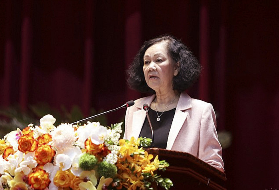 Bà Trương Thị Mai - Thường trực Ban Bí thư, Trưởng Ban tổ chức Trung ương phát biểu tại hội nghị. Ảnh: BTG. Bà Trương Thị Mai - Thường trực Ban Bí thư, Trưởng Ban tổ chức Trung ương phát biểu tại hội nghị. Ảnh: BTG.