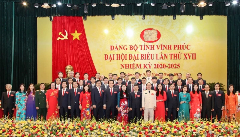 Ban chấp hành Đảng bộ tỉnh Vĩnh Phúc nhiệm kỳ 2020-2025.