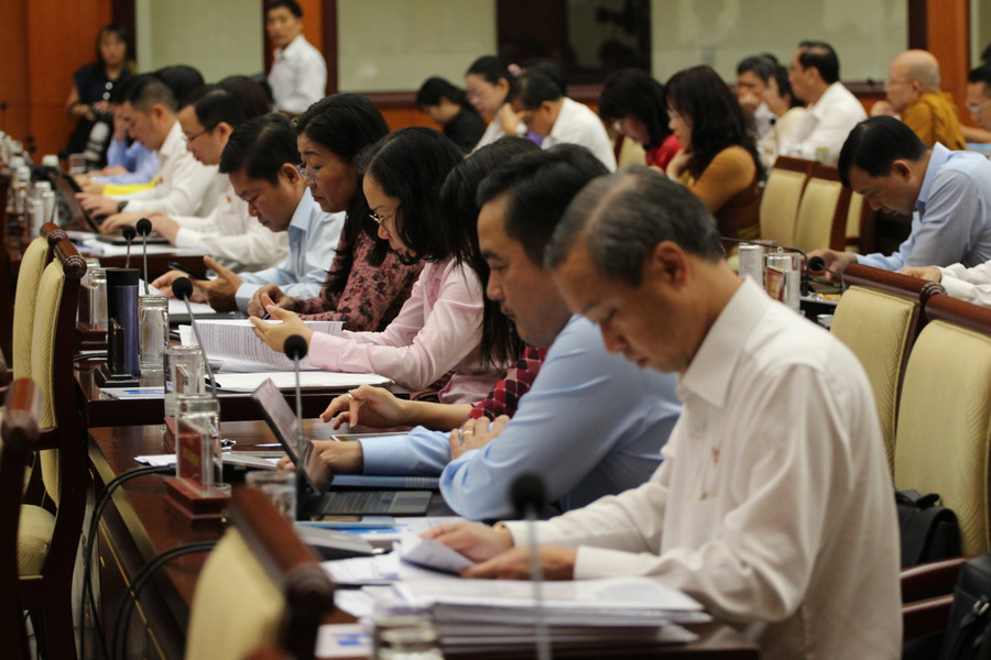 Các đại biểu tham gia kỳ họp thứ 13 HĐND TPHCM. (Ảnh: Thành Nhân) Các đại biểu tham gia kỳ họp thứ 13 HĐND TPHCM. (Ảnh: Thành Nhân)