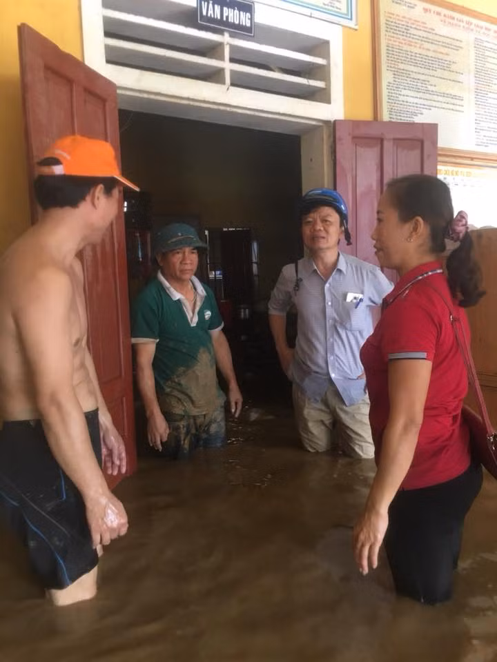 Đến thời điểm hiện tại vẫn có nhiều nơi của trường ngập sâu