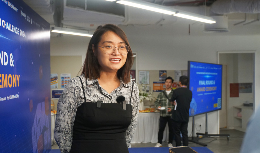 Tiến sĩ Phan Hoàng Lan, Giám đốc Trung tâm Khởi nghiệp và Sáng tạo, Trường Đại học Fulbright Việt Nam. Ảnh: Mạnh Tùng.