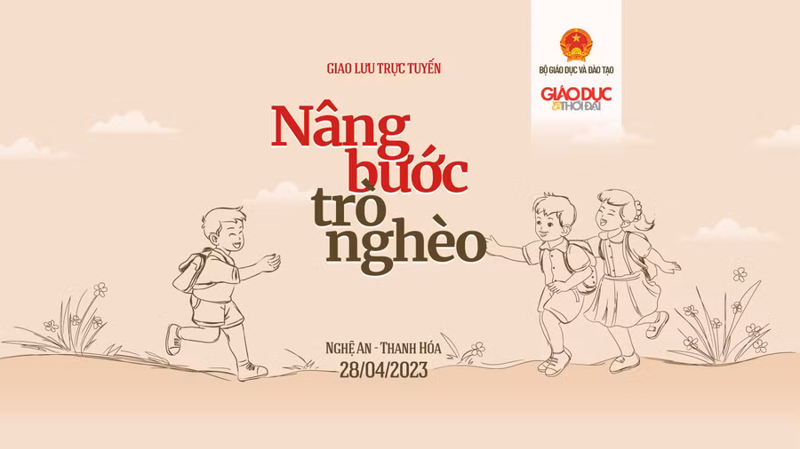 Giao lưu trực tuyến 'Nâng bước trò nghèo'