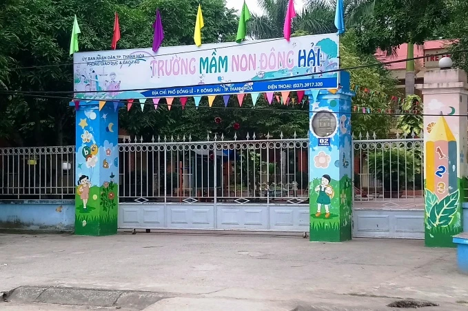 Trường Mầm non Đông Hải (TP.Thanh Hóa) - nơi có Phó hiệu trưởng được bổ nhiệm sai quy định.