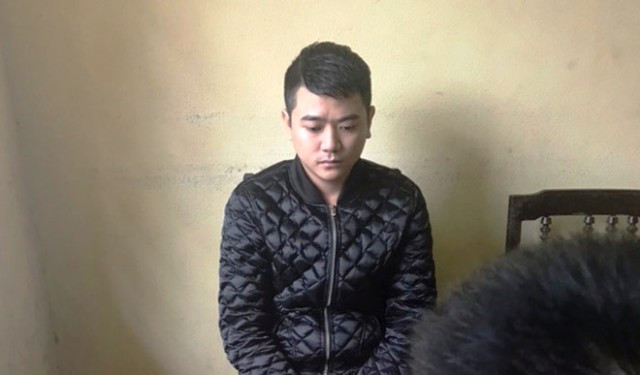 Cao Xuân Thu tại cơ quan công an. Ảnh: Công an TP. Thanh Hóa cung cấp. Cao Xuân Thu tại cơ quan công an. Ảnh: Công an TP. Thanh Hóa cung cấp.