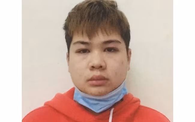 Nguyễn Anh Quân tại cơ quan điều tra. Ảnh: Công an Hà Nội