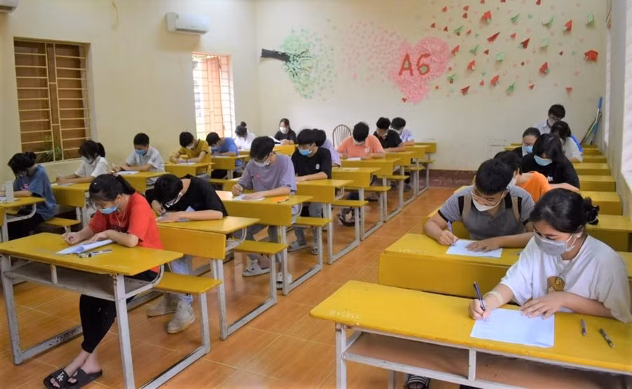 Kỳ thi vào lớp 10 tại Vĩnh Phúc được đánh giá an atoàn, nghiêm túc. Ảnh: Sở GD&ĐT Vĩnh Phúc 