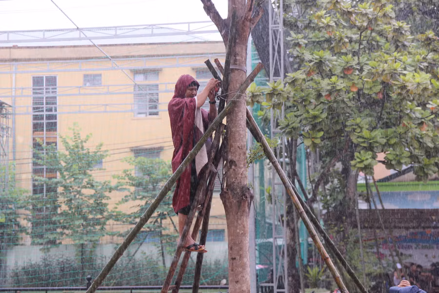 Tại Nghệ An ngày 29/8 nhiều địa phương đã có mưa to do ảnh hưởng của bão số 4