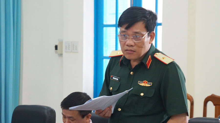 Ông Trần Ngọc Thanh, Vụ trưởng Vụ Giáo dục Quốc phòng và An ninh, Bộ GD&ĐT phát biểu tại buổi làm việc. Ảnh: Mạnh Tùng Ông Trần Ngọc Thanh, Vụ trưởng Vụ Giáo dục Quốc phòng và An ninh, Bộ GD&ĐT phát biểu tại buổi làm việc. Ảnh: Mạnh Tùng