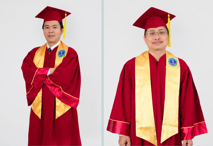 Hai tân Phó Hiệu trưởng Trường Đại học Luật TPHCM: GS.TS. Đỗ Văn Đại (trái) và PGS.TS Trần Việt Dũng. Ảnh: NTCC