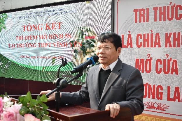 Ông Tạ Văn Sinh, Chi cục Trưởng Chi cục đo lường chất lượng Sở KH&amp;CN Vĩnh Phúc phát biểu tại buổi tổng kết. Ảnh: Văn Lự