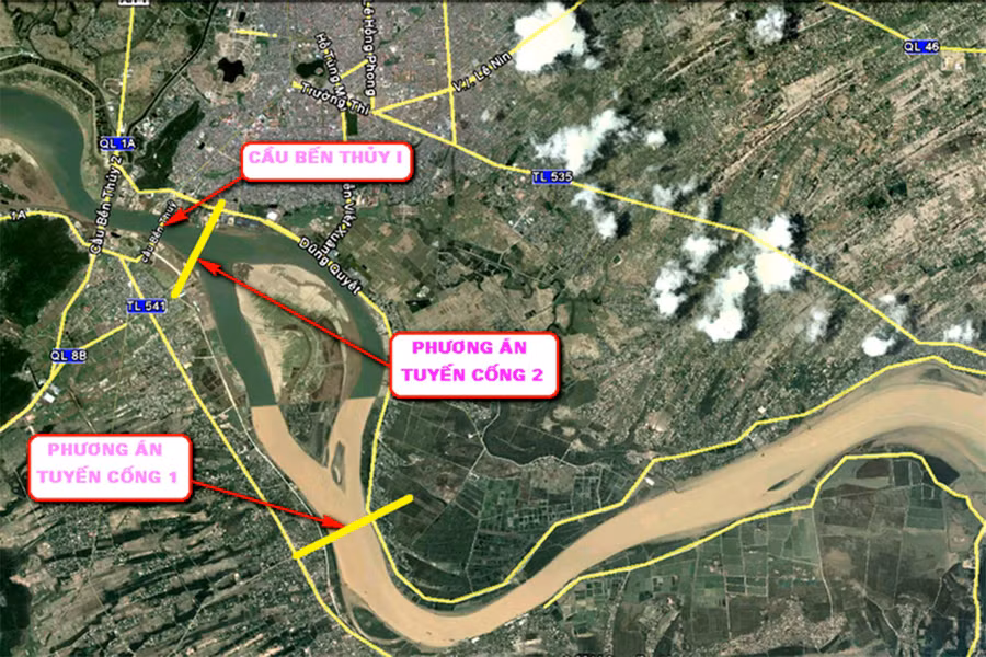 Dự kiến phương án xây dựng công trình đầu mối trên sông Lam thuộc dự án khôi phục, nâng cấp hệ thống thủy lợi Nam.