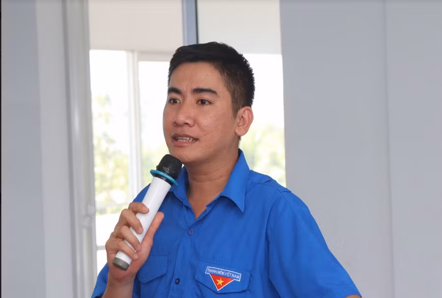 Anh Nguyễn Đoàn Xuân Trường - Phó Bí thư thường trực Đoàn Thanh niên trường ĐH Sư phạm kỹ thuật TP Hồ Chí Minh