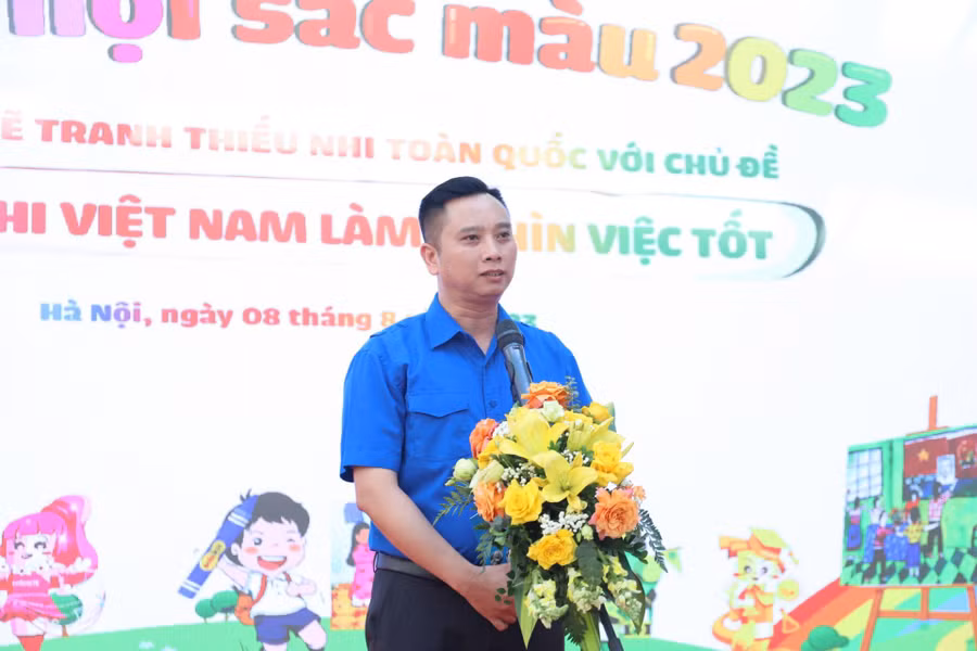 Anh Lê Anh Quân phát biểu tại ngày hội.