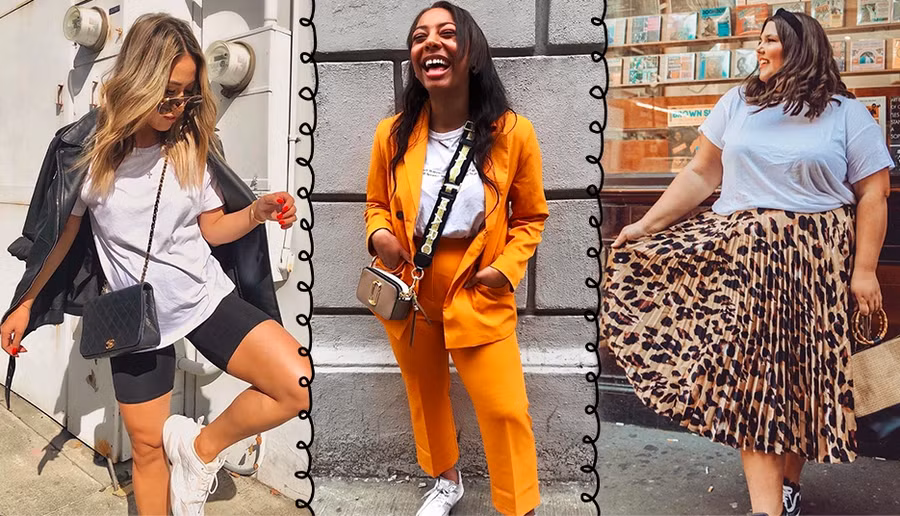 Áo phông trắng có thể kết hợp với bất cứ món đồ nào trong tủ đồ của bạn.