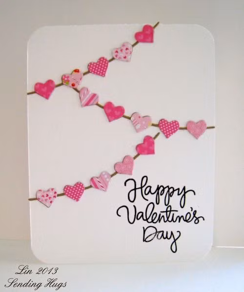 Một tấm thiệp tự làm bằng tay với những lời yêu thương.