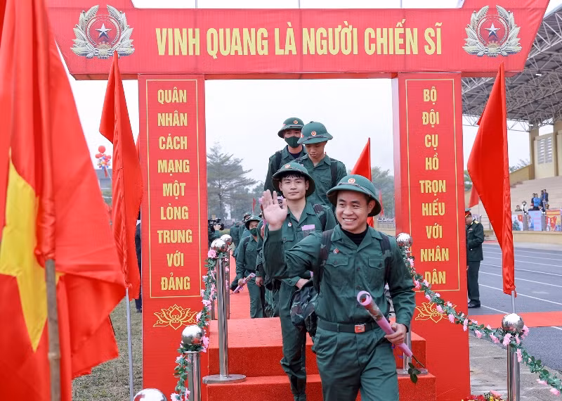 Hơn 2.100 tân binh của Vĩnh Phúc lên đường nhập ngũ