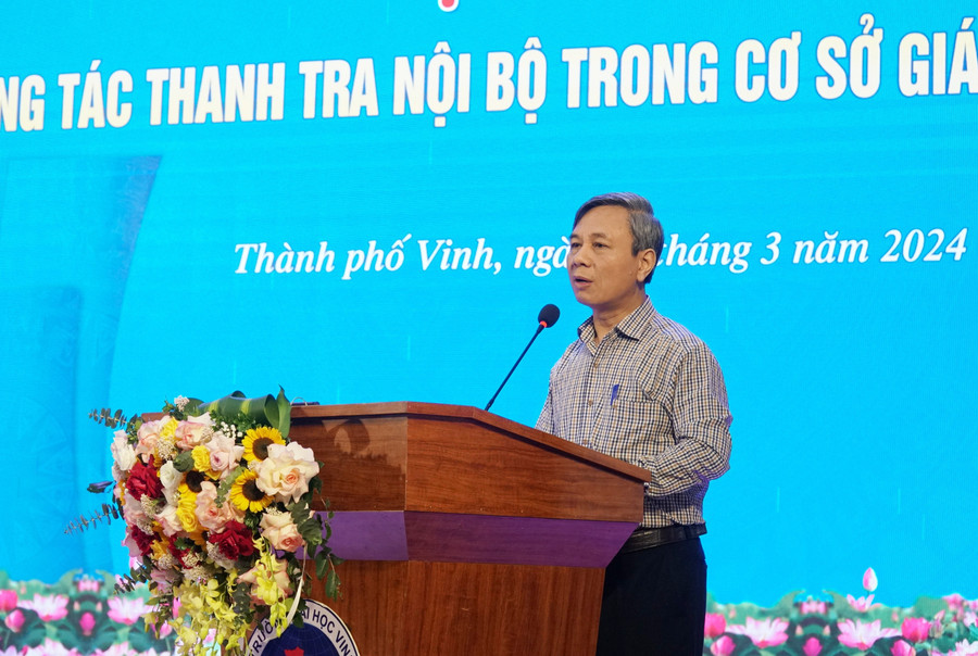 Nhiều đại diện các cơ sở giáo dục đại học phát biểu ý kiến cần có quy định rõ cơ cấu tổ chức, vị trí việc làm thanh tra nội bộ cũng như chính sách, chế độ đãi ngộ cho đội ngũ thanh tra. Ảnh: Hồ Lài Nhiều đại diện các cơ sở giáo dục đại học phát biểu ý kiến cần có quy định rõ cơ cấu tổ chức, vị trí việc làm thanh tra nội bộ cũng như chính sách, chế độ đãi ngộ cho đội ngũ thanh tra. Ảnh: Hồ Lài