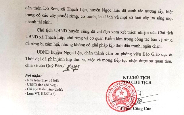 Công văn của UBND huyện Ngọc Lặc, Thanh Hóa. Công văn của UBND huyện Ngọc Lặc, Thanh Hóa.