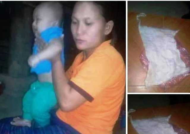Hình ảnh hai mẹ con chị Lương Thị Chai, ở xã Tam Thanh (Quan Sơn, Thanh Hóa) được chủ tài khoản đăng tải lên facebook.