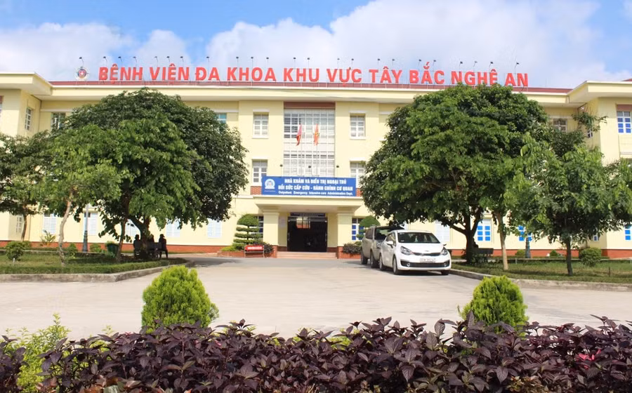 Bệnh viện Đa khoa Tây Bắc Nghệ An - nơi xảy ra sự cố.
