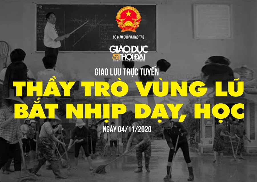 Giao lưu trực tuyến: Thầy trò vùng lũ bắt nhịp dạy, học