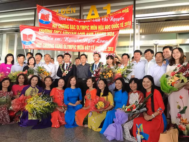 Năm 2018, trường THPT chuyên Lam Sơn bội thu huy chương Olympic quốc tế và khu vực (Ảnh: Nguyễn Thùy)