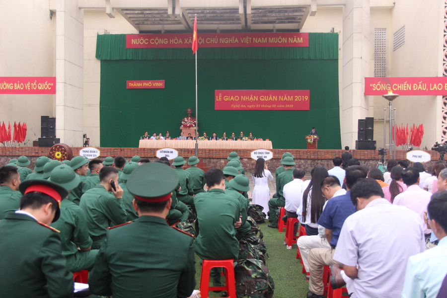 Lễ giao nhận quân năm 2019 tại TP Vinh, Nghệ An