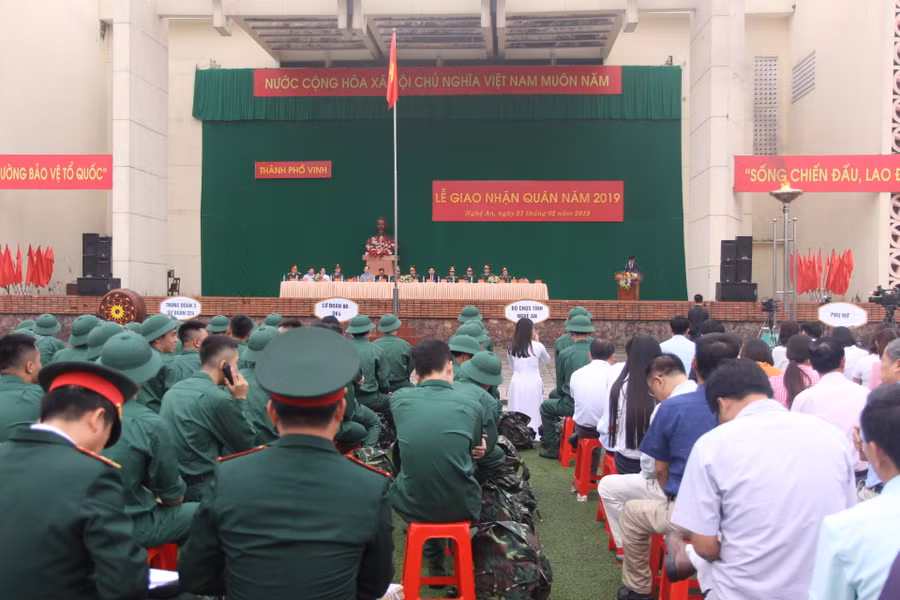 Lễ giao nhận quân năm 2019 tại TP Vinh, Nghệ An