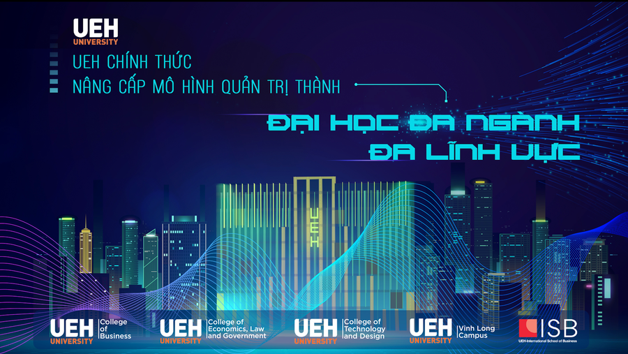Mô hình quản trị của Đại học Kinh tế TPHCM gồm các trường thành viên, phân hiệu, khoa/viện. Ảnh: UEH Mô hình quản trị của Đại học Kinh tế TPHCM gồm các trường thành viên, phân hiệu, khoa/viện. Ảnh: UEH