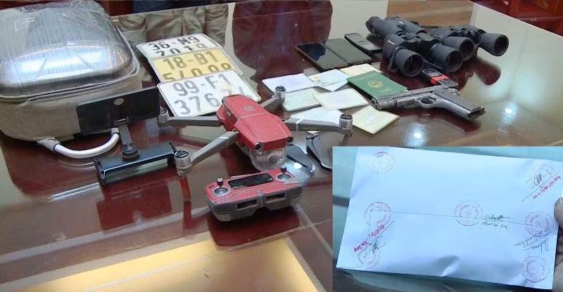Tang vật vụ án. Ảnh: Công an Thanh Hóa cung cấp.