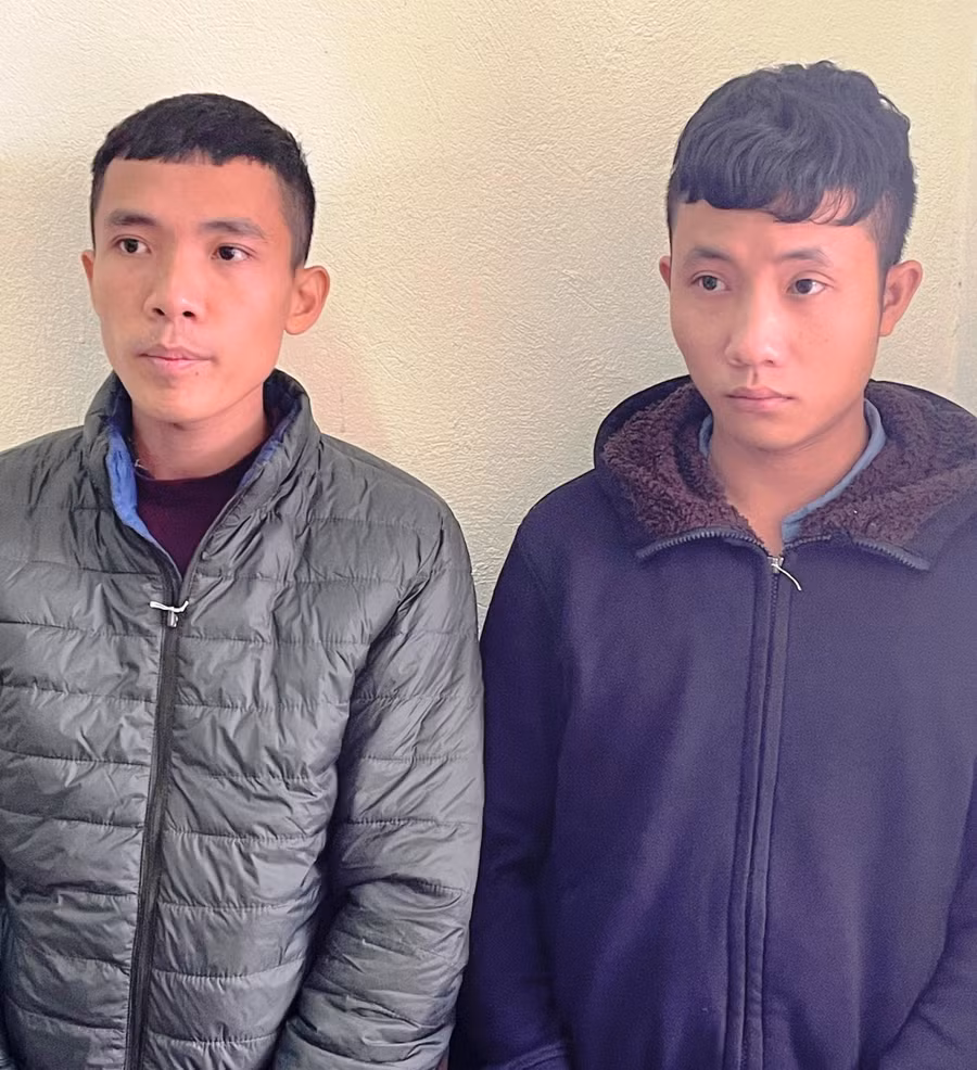 Lý Xuân Thủy và Nguyễn Văn Hợp. Ảnh: Công an Thanh Hóa cung cấp.