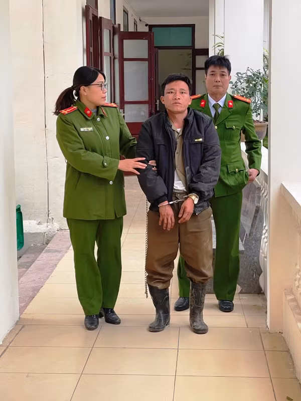 Sùng A Cáng bị Công an bắt giữ. Ảnh: Công an Thanh Hóa cung cấp.