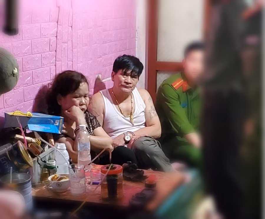 Các đối tượng bị tạm giữ hình sự để điều tra. Ảnh: Công an huyện Chiêm Hóa