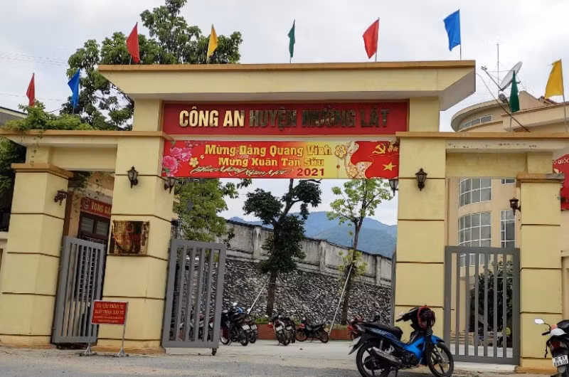 Công an huyện Mường Lát (Thanh Hóa)- nơi Thượng tá Lò Đức Minh đã từng công tác.