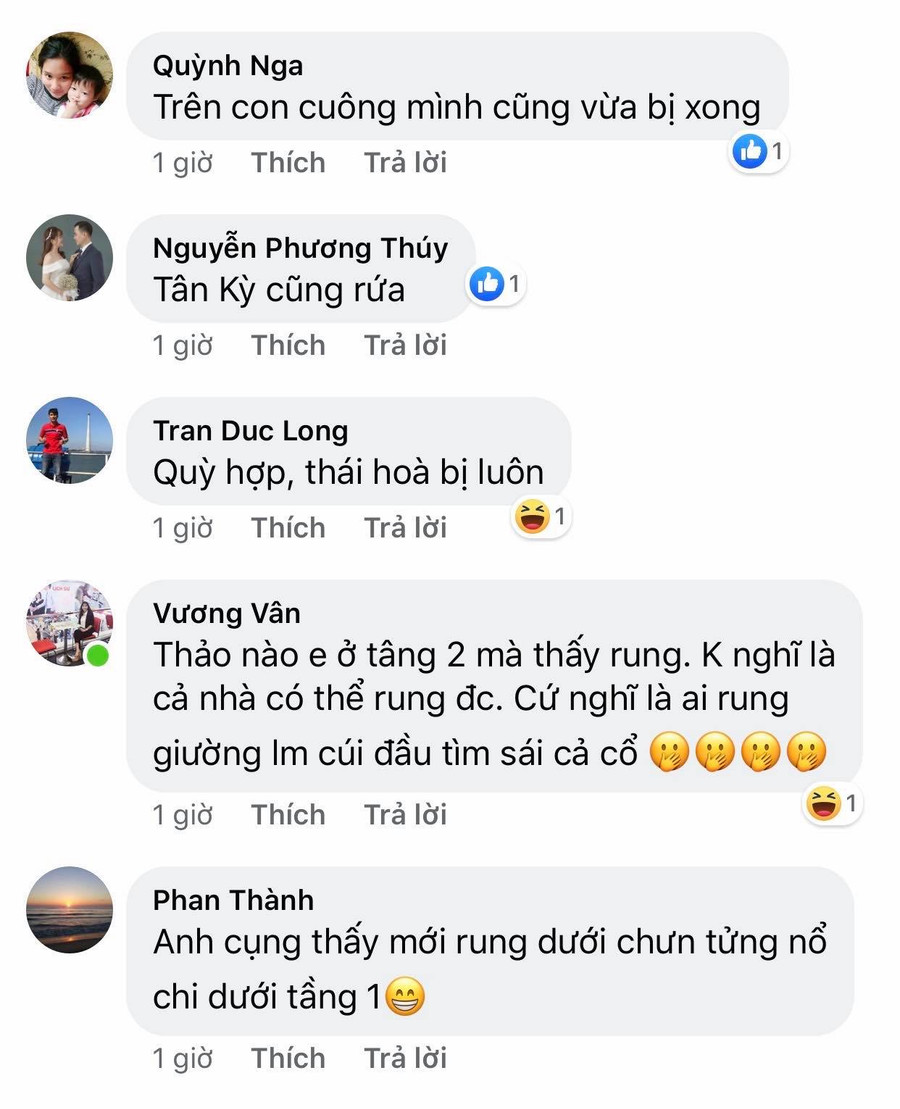 Người dân ở các địa phương Nghệ An khẳng định bất ngờ khi thấy động đất