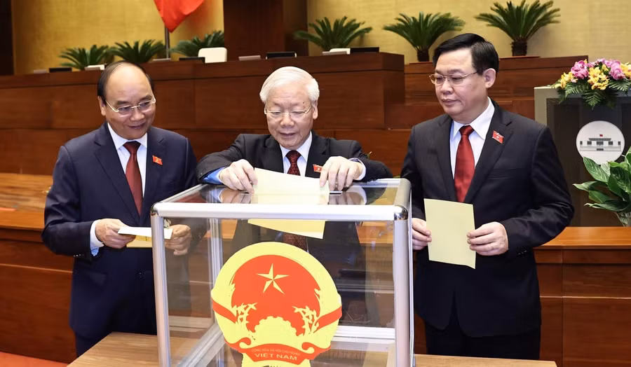 Quốc hội đã tiến hành bỏ phiếu bầu Chủ tịch nước.