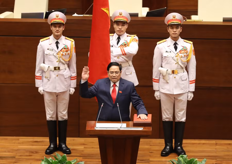 Thủ tướng Chính phủ Phạm Minh Chính tuyên thệ nhậm chức.