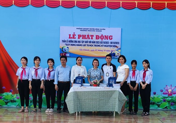 Trường THCS Gia Khánh phát động tuần lễ hưởng ứng học tập suốt đời năm 2023.