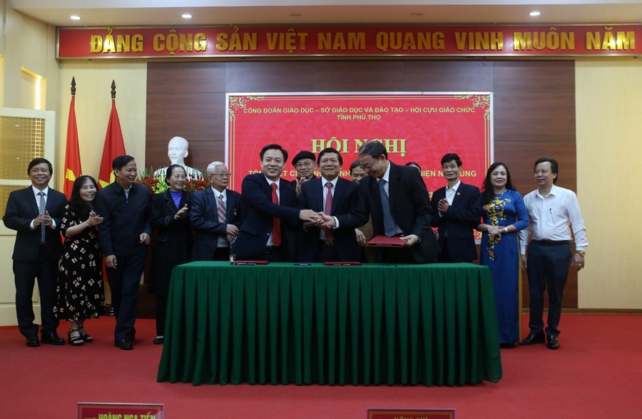 Sở GD&amp;ĐT Phú Thọ, Công đoàn ngành Giáo dục và Hội Cựu Giáo chức tỉnh ký chương trình phối hợp thực hiện “Bốn cùng” giai đoạn 2023 – 2028.