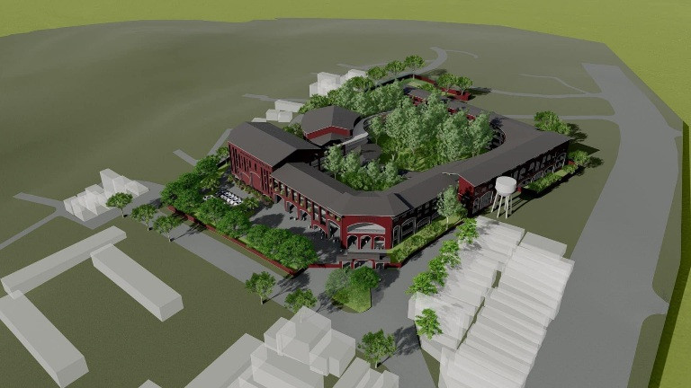 Phối cảnh dự án xây dựng Trường THPT Trần Phú.