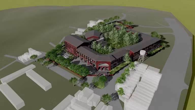 Phối cảnh dự án xây dựng Trường THPT Trần Phú.