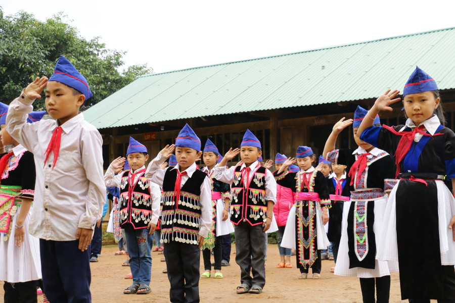 Học sinh tại Na Ngoi hầu hết là con em đồng bào dân tộc thiểu số