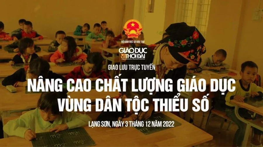 Giao lưu trực tuyến 'Nâng cao chất lượng giáo dục vùng dân tộc thiểu số'