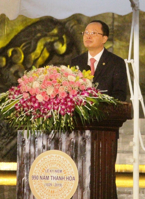 Bí thư Tỉnh ủy Thanh Hóa Trịnh Văn Chiến khai mạc buổi lễ.