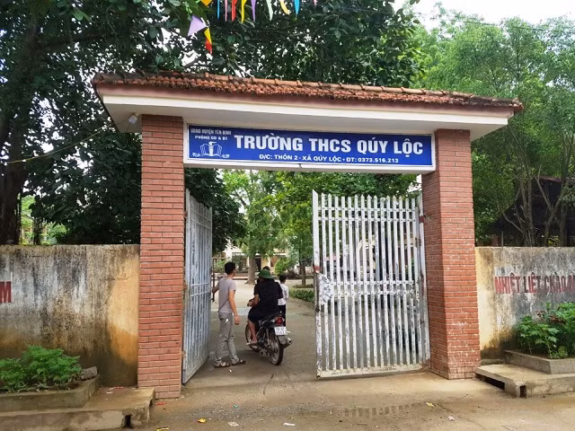 Trường THCS Quý Lộc (Yên Định)- nơi xảy ra vụ việc.